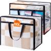 imageLifewit 4 Pack Clear Clothes Storage Bags 40L Plastic Blanket Storage Bag Vinyl Foldable Moving Bags with Zipper Closet Organizers and Storage Containers for Bedding Duvet Comforter2