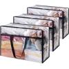 imageLifewit 4 Pack Clear Clothes Storage Bags 40L Plastic Blanket Storage Bag Vinyl Foldable Moving Bags with Zipper Closet Organizers and Storage Containers for Bedding Duvet Comforter3