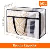 imageLifewit 4 Pack Clear Clothes Storage Bags 40L Plastic Blanket Storage Bag Vinyl Foldable Moving Bags with Zipper Closet Organizers and Storage Containers for Bedding Duvet Comforter16