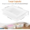 imageLifewit 4 Pack Plastic MultiPurpose Storage Box with Latching Lids Clear A4 85quot x 11quot Letter Size Paper Storage Storage Containers for Board Game Craft Document Magazine Art SuppliesClear