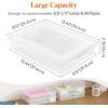 imageLifewit 4 Pack Plastic MultiPurpose Storage Box with Latching Lids Clear A4 85quot x 11quot Letter Size Paper Storage Storage Containers for Board Game Craft Document Magazine Art SuppliesClear