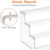 imageLifewit 4 Tier Clear Display Riser Stand Toolfree Assembly Plastic Organizers for Figures Cupcake Perfume Dessert Desktop Display Stand for Organize and Decoration 9 Inch 1Pack12inch  2 pack