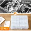 imageLifewit 4x6 Photo Storage Box 20 pcs Inner Photo Case with Lids Clear Photo Organizers with 1 Sheet Label Sticker Plastic Craft Storage Box for Seeds Sticker Cards Pictures Stamps Office SuppliesClear