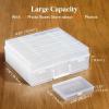imageLifewit 4x6 Photo Storage Box 20 pcs Inner Photo Case with Lids Clear Photo Organizers with 1 Sheet Label Sticker Plastic Craft Storage Box for Seeds Sticker Cards Pictures Stamps Office SuppliesClear