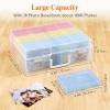 imageLifewit 4x6 Photo Storage Box 20 pcs Inner Photo Case with Lids Clear Photo Organizers with 1 Sheet Label Sticker Plastic Craft Storage Box for Seeds Sticker Cards Pictures Stamps Office SuppliesMulticolour