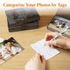 imageLifewit 4x6 Photo Storage Box 20 pcs Inner Photo Case with Lids Clear Photo Organizers with 1 Sheet Label Sticker Plastic Craft Storage Box for Seeds Sticker Cards Pictures Stamps Office SuppliesBlack