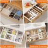 imageLifewit 5 Pack Drawer Dividers 4quot High 1117quot Adjustable Dresser Drawer Organizers for Clothes Expandable Dresser Separators in BedroomBathroomKitchenVanityOffice Organization and Storage White5