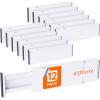 imageLifewit 5 Pack Drawer Dividers 4quot High 1117quot Adjustable Dresser Drawer Organizers for Clothes Expandable Dresser Separators in BedroomBathroomKitchenVanityOffice Organization and Storage White12