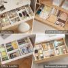 imageLifewit 5 Pack Drawer Dividers 4quot High 1117quot Adjustable Dresser Drawer Organizers for Clothes Expandable Dresser Separators in BedroomBathroomKitchenVanityOffice Organization and Storage White5