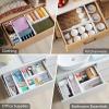 imageLifewit 5 Pack Drawer Dividers 4quot High 1117quot Adjustable Dresser Drawer Organizers for Clothes Expandable Dresser Separators in BedroomBathroomKitchenVanityOffice Organization and Storage White4
