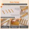imageLifewit 5 Pack Drawer Dividers Bamboo 4quot High 1217quot Adjustable Drawer Organizers for Clothes Expandable Dresser Separators in BedroomBathroomKitchenFridgeOffice Organization and Storage5