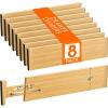 imageLifewit 5 Pack Drawer Dividers Bamboo 4quot High 1217quot Adjustable Drawer Organizers for Clothes Expandable Dresser Separators in BedroomBathroomKitchenFridgeOffice Organization and Storage8