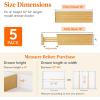 imageLifewit 5 Pack Drawer Dividers Bamboo 4quot High 1217quot Adjustable Drawer Organizers for Clothes Expandable Dresser Separators in BedroomBathroomKitchenFridgeOffice Organization and Storage5