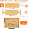 imageLifewit 6 Pack 6quot Deep Bamboo Drawer Dividers 13165quot Expandable Drawer Organisers for Clothes Adjustable Dresser Drawer Divider Clothing Drawers Separators for Dresser Bedroom Bathroom Office6