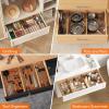 imageLifewit 6 Pack 6quot Deep Bamboo Drawer Dividers 13165quot Expandable Drawer Organisers for Clothes Adjustable Dresser Drawer Divider Clothing Drawers Separators for Dresser Bedroom Bathroom Office6