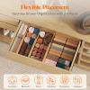 imageLifewit 6 Pack 6quot Deep Bamboo Drawer Dividers 13165quot Expandable Drawer Organisers for Clothes Adjustable Dresser Drawer Divider Clothing Drawers Separators for Dresser Bedroom Bathroom Office8