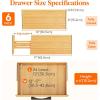 imageLifewit 6 Pack 6quot Deep Bamboo Drawer Dividers 13165quot Expandable Drawer Organisers for Clothes Adjustable Dresser Drawer Divider Clothing Drawers Separators for Dresser Bedroom Bathroom Office6