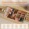 imageLifewit 6 Pack 6quot Deep Bamboo Drawer Dividers 13165quot Expandable Drawer Organisers for Clothes Adjustable Dresser Drawer Divider Clothing Drawers Separators for Dresser Bedroom Bathroom Office4