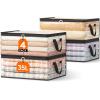 imageLifewit 6 Pack Clear Clothes Storage Bags 60L Plastic Blanket Vinyl Foldable Moving Bags with Zipper Closet Organizers and Storage Containers for Bedding Duvet Pillow4