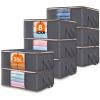 imageLifewit 6 Pack Clothes Storage Bag Foldable Storage Bin Closet Organizer with Reinforced Handle Sturdy Fabric Blanket Storage with Clear Window Storage Containers for Clothing Bedding GrayGray