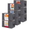 imageLifewit 6 Pack Clothes Storage Bag Foldable Storage Bin Closet Organizer with Reinforced Handle Sturdy Fabric Blanket Storage with Clear Window Storage Containers for Clothing Bedding GrayGray