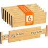 imageLifewit 6 Pack Dresser Drawer Dividers 5quot High 125155quot Bamboo Drawer Dividers for Clothes Expandable Drawers Organizer Adjustable Drawers Separators for Dresser Bedroom Bathroom Office6