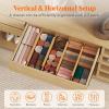 imageLifewit 6 Pack Dresser Drawer Dividers 5quot High 125155quot Bamboo Drawer Dividers for Clothes Expandable Drawers Organizer Adjustable Drawers Separators for Dresser Bedroom Bathroom Office8