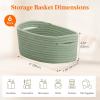 imageLifewit 6 Pack Woven Baskets for Storage Cotton Rope Baskets Cube Storage Bins Cute Small Shelf Baskets for Organizing Round Storage Box Caddy for Closet Living Room Bedroom Playroom WhiteGreen