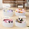 imageLifewit 6 Pack Woven Baskets for Storage Cotton Rope Baskets Cube Storage Bins Cute Small Shelf Baskets for Organizing Round Storage Box Caddy for Closet Living Room Bedroom Playroom WhiteWhite