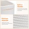 imageLifewit 6 Pack Woven Baskets for Storage Cotton Rope Baskets Cube Storage Bins Cute Small Shelf Baskets for Organizing Round Storage Box Caddy for Closet Living Room Bedroom Playroom WhiteWhite