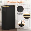 imageLifewit 65L Slim Laundry Hamper with Lid Narrow Laundry Basket with Removable Bag ampamp Bamboo Handles Fodable Thin Dirty Clothes Hamper for Laundry Collapsible Bin for Bathroom Bedroom Dorm Dark GrayBlack
