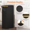 imageLifewit 65L Slim Laundry Hamper with Lid Narrow Laundry Basket with Removable Bag ampamp Bamboo Handles Fodable Thin Dirty Clothes Hamper for Laundry Collapsible Bin for Bathroom Bedroom Dorm Dark GrayBlack
