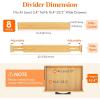 imageLifewit 8 Pack Drawer Dividers Bamboo 24quot High 1622quot Adjustable Drawer Organizers for Clothes Wooden Dresser Separators in BedroomBathroomKitchenFridgeOffice Organization and Storage8