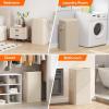imageLifewit 80L Large Tall Laundry Hamper Collapsible Laundry Basket with Handles Foldable Clothes Hampers for Laundry Portable Dirty Clothes Hamper for Dorm College Bedroom Bathroom Light GrayBeige