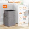 imageLifewit 80L Large Tall Laundry Hamper Collapsible Laundry Basket with Handles Foldable Clothes Hampers for Laundry Portable Dirty Clothes Hamper for Dorm College Bedroom Bathroom Light GrayLight Gray