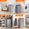 imageLifewit 80L Large Tall Laundry Hamper Collapsible Laundry Basket with Handles Foldable Clothes Hampers for Laundry Portable Dirty Clothes Hamper for Dorm College Bedroom Bathroom Light GrayLight Gray