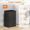 imageLifewit 80L Large Tall Laundry Hamper Collapsible Laundry Basket with Handles Foldable Clothes Hampers for Laundry Portable Dirty Clothes Hamper for Dorm College Bedroom Bathroom Light GrayBlack
