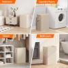 imageLifewit 80L Large Tall Laundry Hamper Collapsible Laundry Basket with Handles Foldable Clothes Hampers for Laundry Portable Dirty Clothes Hamper for Dorm College Bedroom Bathroom Light GrayBeige
