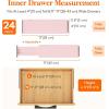 imageLifewit 9 Pack Drawer Dividers 4quot High 1117quot Adjustable Drawer Organizers for Clothes Expandable Dresser Separators in BedroomBathroomKitchenFridgeOffice Organization and Storage WhitePink