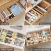 imageLifewit 9 Pack Drawer Dividers 4quot High 1117quot Adjustable Drawer Organizers for Clothes Expandable Dresser Separators in BedroomBathroomKitchenFridgeOffice Organization and Storage WhiteBeige