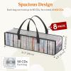 imageLifewit CD Storage Bags 2 Pack Clear PVC Plastic CD Case Holder with Handles Front Window Zipper Design Stackable Media Organizer Box for Albums Hold up to 100 Pcs CDs 50 Each8