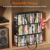 imageLifewit CD Storage Bags 2 Pack Clear PVC Plastic CD Case Holder with Handles Front Window Zipper Design Stackable Media Organizer Box for Albums Hold up to 100 Pcs CDs 50 Each8