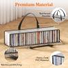 imageLifewit CD Storage Bags 2 Pack Clear PVC Plastic CD Case Holder with Handles Front Window Zipper Design Stackable Media Organizer Box for Albums Hold up to 100 Pcs CDs 50 Each6