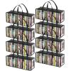 imageLifewit CD Storage Bags 2 Pack Clear PVC Plastic CD Case Holder with Handles Front Window Zipper Design Stackable Media Organizer Box for Albums Hold up to 100 Pcs CDs 50 Each8