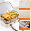 imageLifewit Casserole Carrier for Hot or Cold Food Insulated Casserole Baking Dish Bag Food Carrier Lasagna Holder for PotluckPartiesPicnicCookouts Fits 9quotx13quot Baking Dish GreyBeige