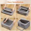 imageLifewit Clothes Storage Bins with Metal Frame Stackable Storage Box Foldable Clothing Storage Bins with Lids 40L Storage Bags Fabric Box Organizer with Clear Window Zippers Sturdy Handles 4 Pack4