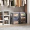 imageLifewit Clothes Storage Bins with Metal Frame Stackable Storage Box Foldable Clothing Storage Bins with Lids 40L Storage Bags Fabric Box Organizer with Clear Window Zippers Sturdy Handles 4 Pack6
