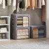 imageLifewit Clothes Storage Bins with Metal Frame Stackable Storage Box Foldable Clothing Storage Bins with Lids 40L Storage Bags Fabric Box Organizer with Clear Window Zippers Sturdy Handles 4 Pack3