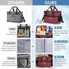 imageLifewit Cooler Bag 305060 Cans Collapsible and Insulated Large Lunch Bag Leakproof Soft Cooler Portable Tote for CampingBBQFamily Outdoor ActivitiesBurgendy