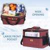 imageLifewit Cooler Bag 305060 Cans Collapsible and Insulated Large Lunch Bag Leakproof Soft Cooler Portable Tote for CampingBBQFamily Outdoor ActivitiesBurgendy